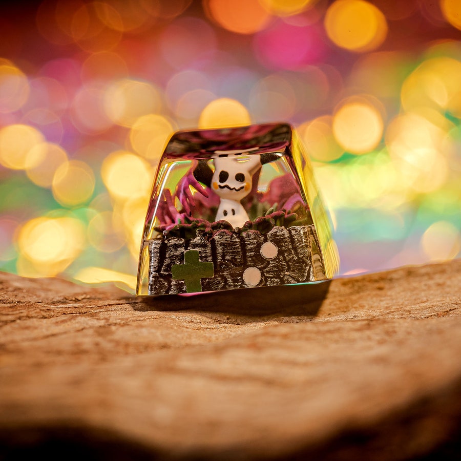 Mimikyu Pokemon Resin Keycap, Anime Artisan Keycap, Mimikyu Pokemon ESC SA Keycap, Marble Handmade Keycap, Gift For Him