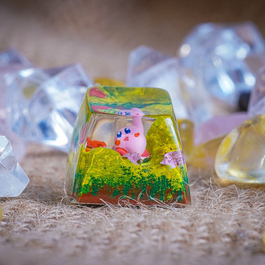 Kirby Resin Keycap, Planet Popstar Artisan Keycap, Kirby Adventure Keycap For Mechanical Gaming Keyboard, Kawaii Keycap, Gift For Boyfriend