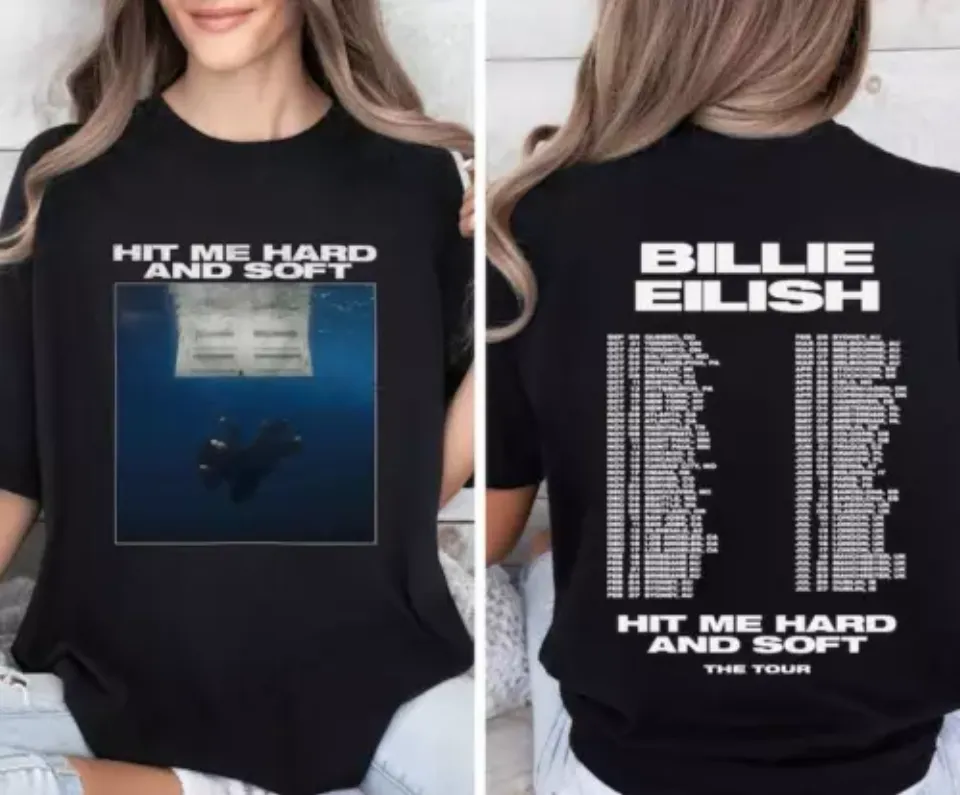 New Billie Eilish Hit Me Hard And Soft World Tour 2024 T-Shirt Kt360