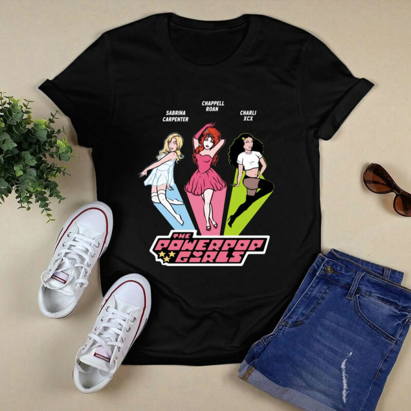New Sabrina Carpenter Chappell Roan Charli Xcx The Powerpop Girls T-Shirt Kt417