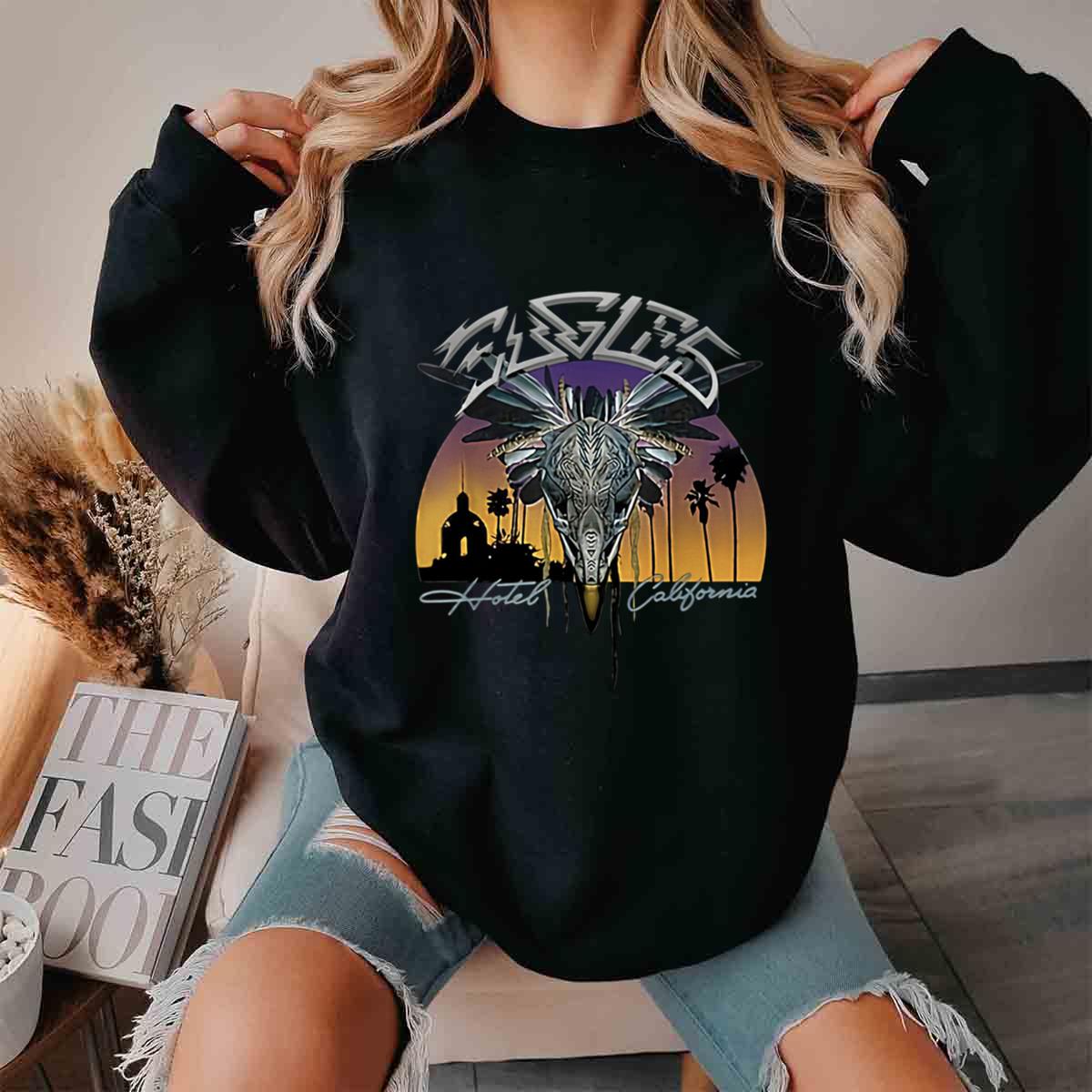 New Eagles Hotel Cali Band Music Legend Vintage Sweatshirt