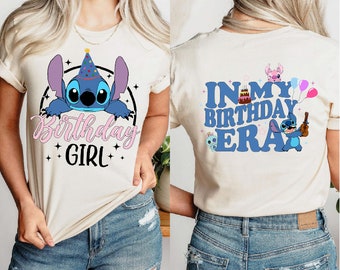 New Disney Stitch Birthday Girl T-Shirt, In My Birthday Era Shirt, Birthday Celebration Shirt
