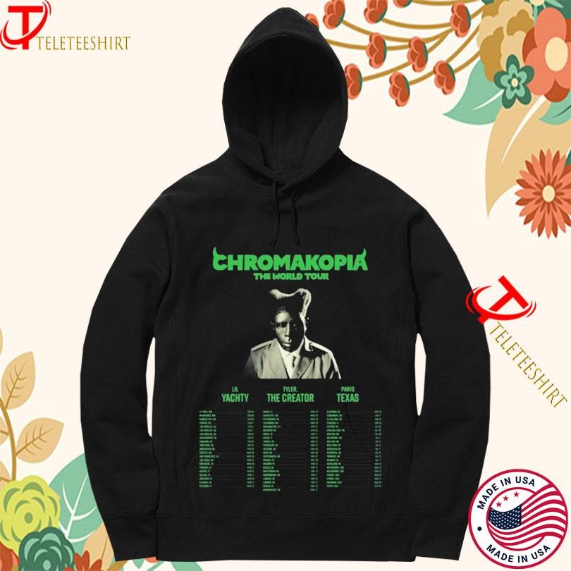 Tyler The Creator Okonma Chromakopia Lr Yachty Paris Texas The World Tour 2025 Hoodie