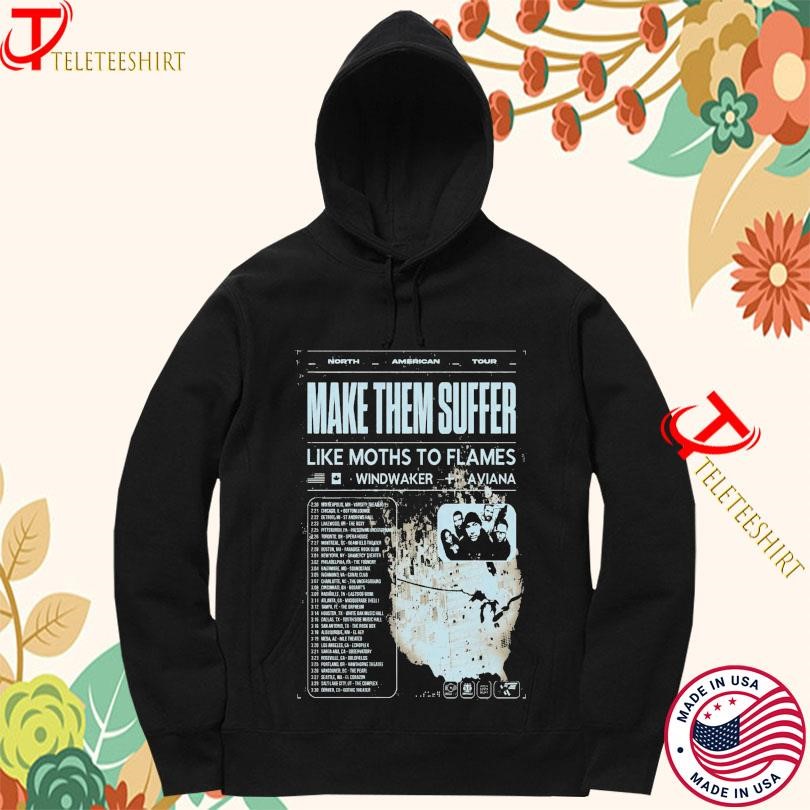 Windwaker And Aviana Like Moths To Flames 2025 Tour Hoodie