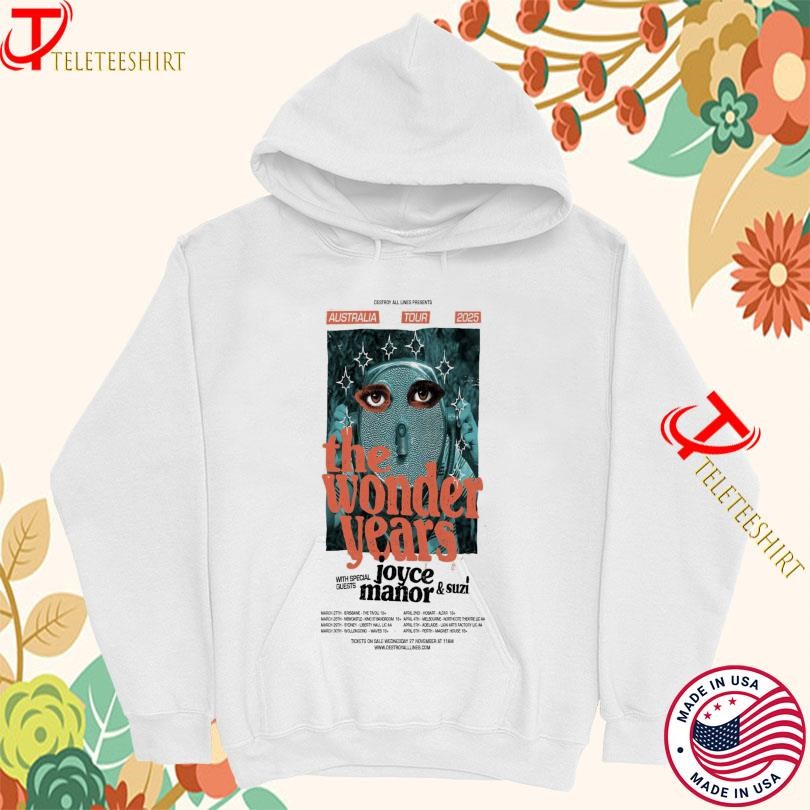 The Wonder Years Austra Tour 2025 Joyce Manor & Suzi Hoodie