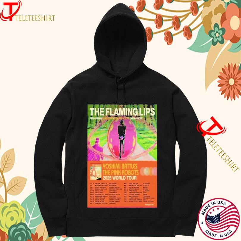 The Flaming Lips Yoshimi Battles The Pink Robots World Tour 2025 Hoodie