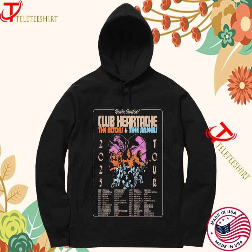 The Altons & Thee Sinseers Club Heartache 2025 Tour Hoodie