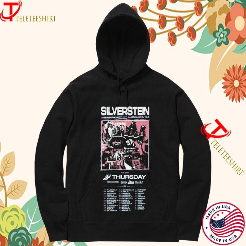 Silverstein 25 Years Of Noise American Uk-Eu 2025 Tour Hoodie