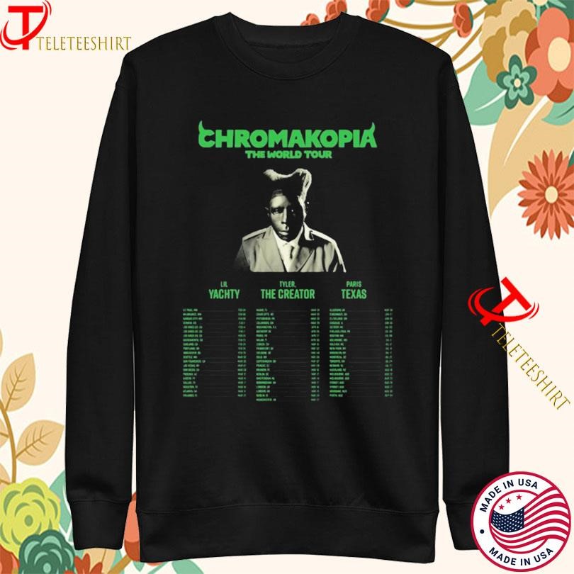 Tyler The Creator Okonma Chromakopia Lr Yachty Paris Texas The World Tour 2025 Sweatshirt
