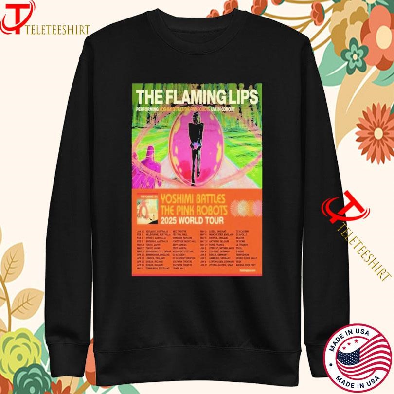 The Flaming Lips Yoshimi Battles The Pink Robots World Tour 2025 Sweatshirt