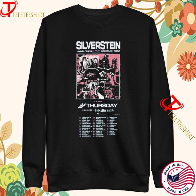 Silverstein 25 Years Of Noise American Uk-Eu 2025 Tour Sweatshirt