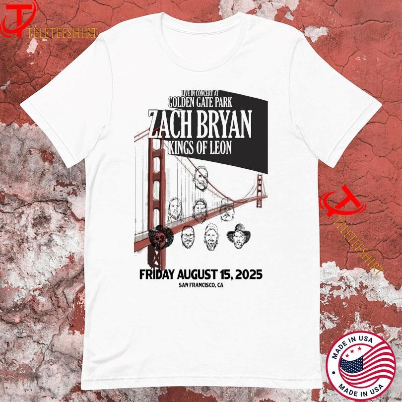 Zach Bryan Shirt, Zach Bryan Friday August 15 2025 Golden Gate Park San Francisco, Ca Tour T-Shirt
