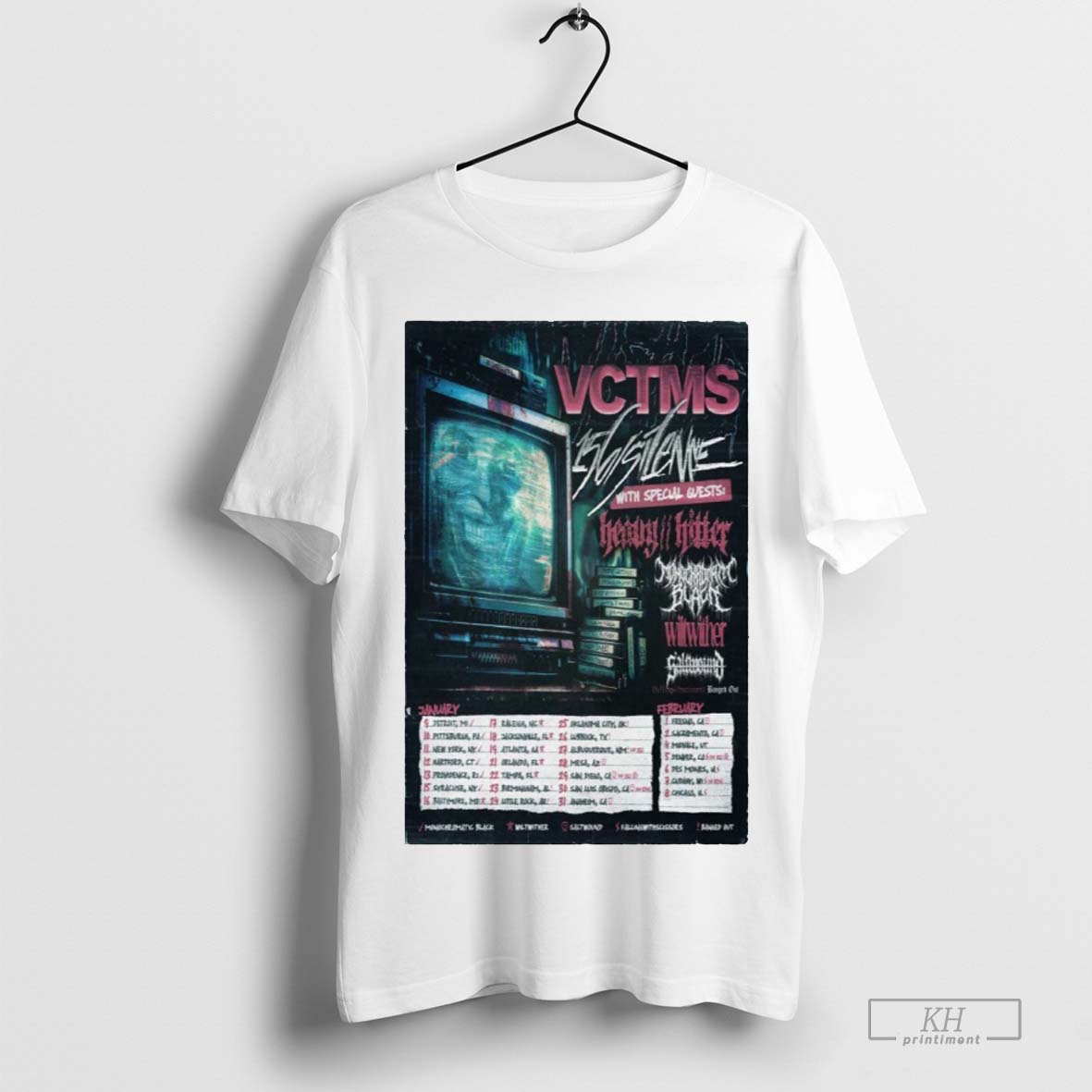Vctms With Shirt, Vctms With 156 Silence And Heavy Hitter Winter 2025 Tour T Shirt