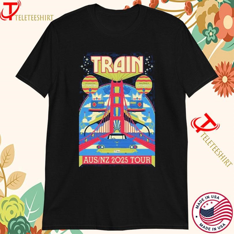 Train Australia Shirt, Train Australia And New Zealand 2025 Tour T-Shirt