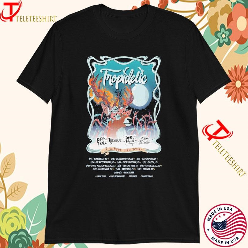 Tropidelica Winter Shirt, Tropidelic Tour A Winter Fire 2025 T-Shirt