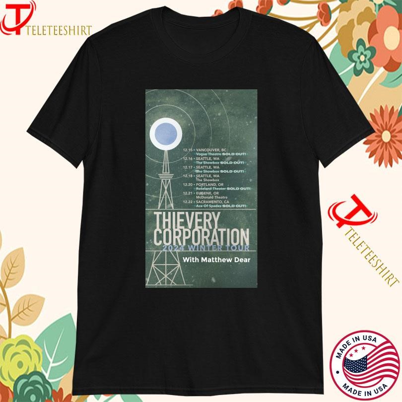 Thievery Corporation Shirt, Thievery Corporation 2025 Spring Tour Matthew Dear T-Shirt