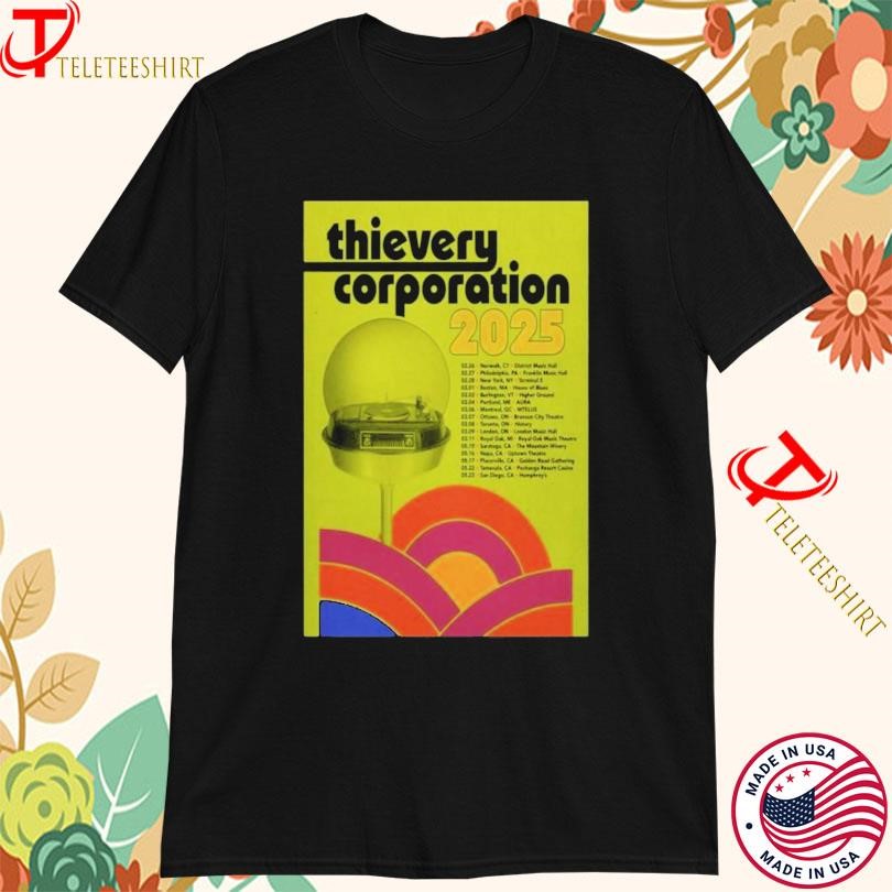 Thievery Corporation Shirt, Thievery Corporation Spring Tour 2025 T-Shirt