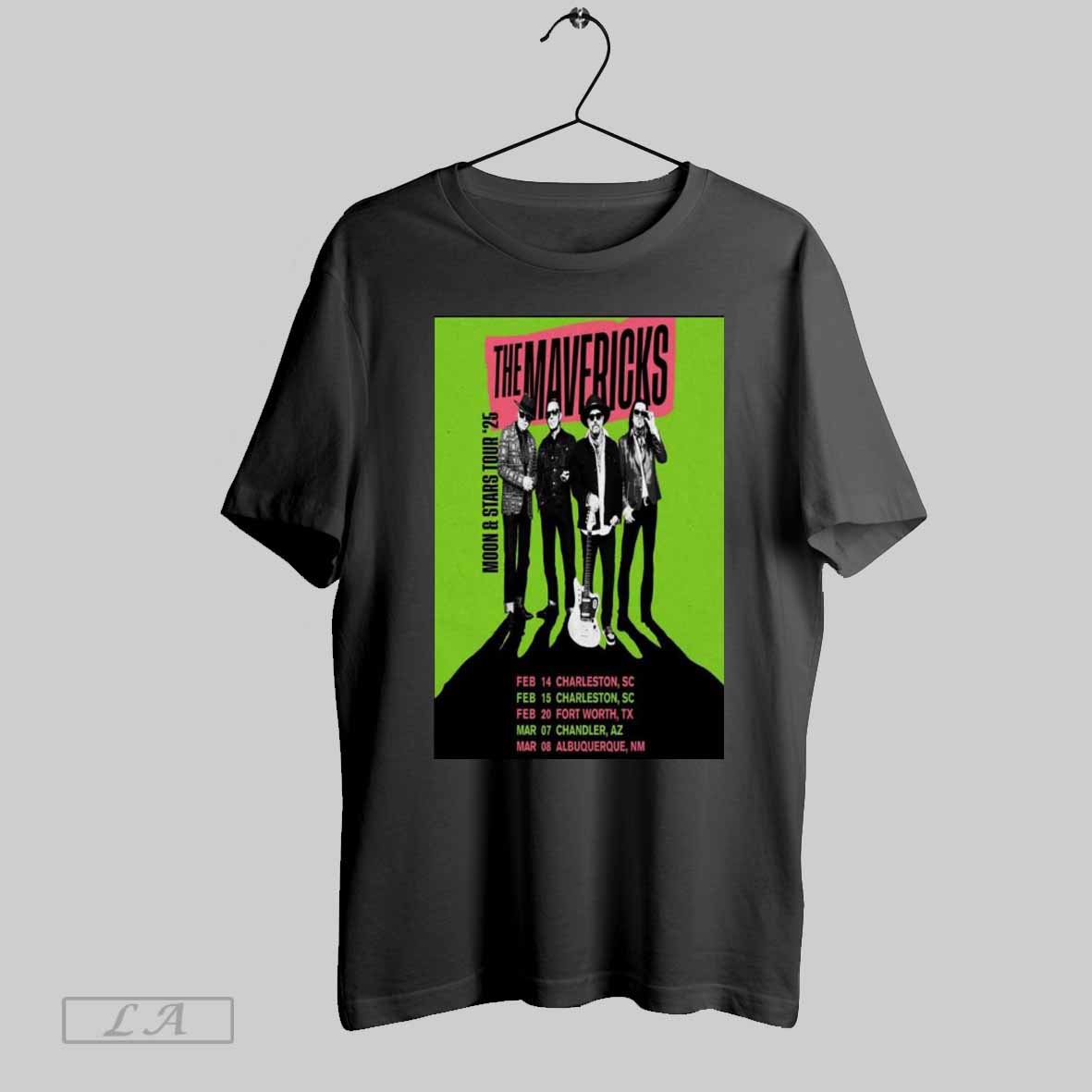 The Mavericks Shirt, Official The Mavericks Moon Tour And Stars 2025 Shirt