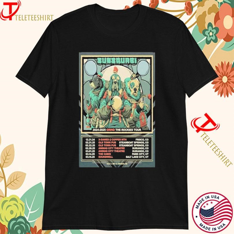 Sunsquabi 2024- Shirt, Sunsquabi 2024-2025 Grind The Rockies Tour T-Shirt