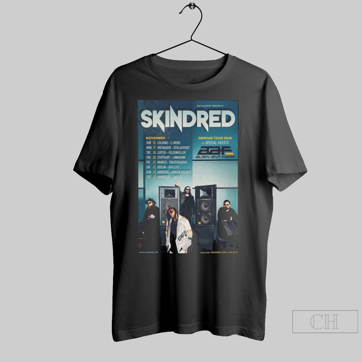 Skindred Fkp Shirt, Skindred Fkp Scorpio Presents 2025 German Tour Shirt Sweater