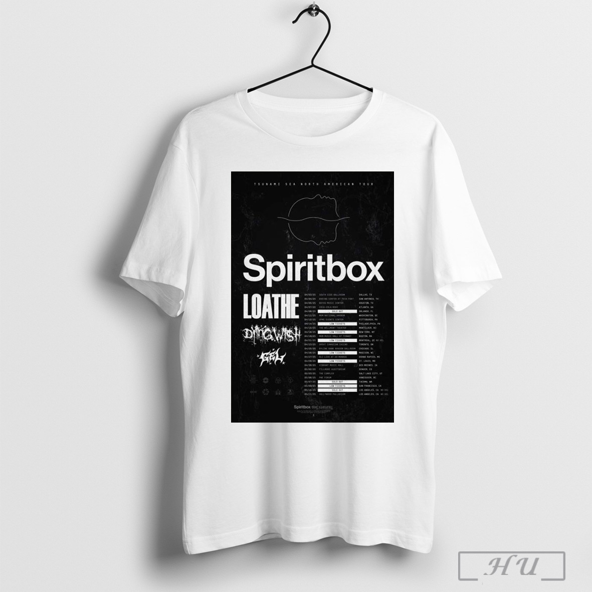 Spiritbox Loathe Shirt, Spiritbox Loathe Dying Wish Gel Tour Headlining 2025 T Shirt