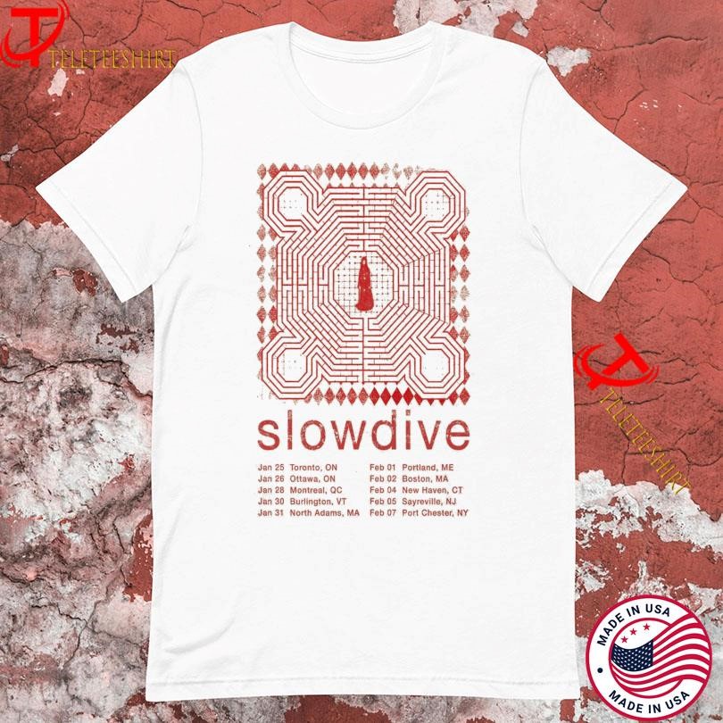 Slowdive North Shirt, Slowdive North American Friends Tour Us & Canada 2025 T-Shirt