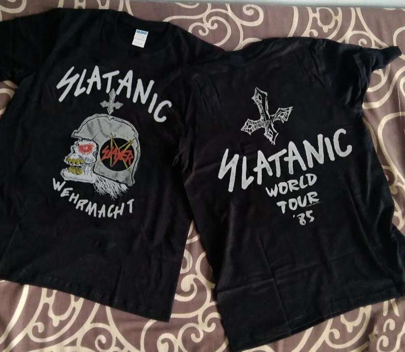 New 1985 Slayer Slaytanic Wehrmacht World Tour Shirt
