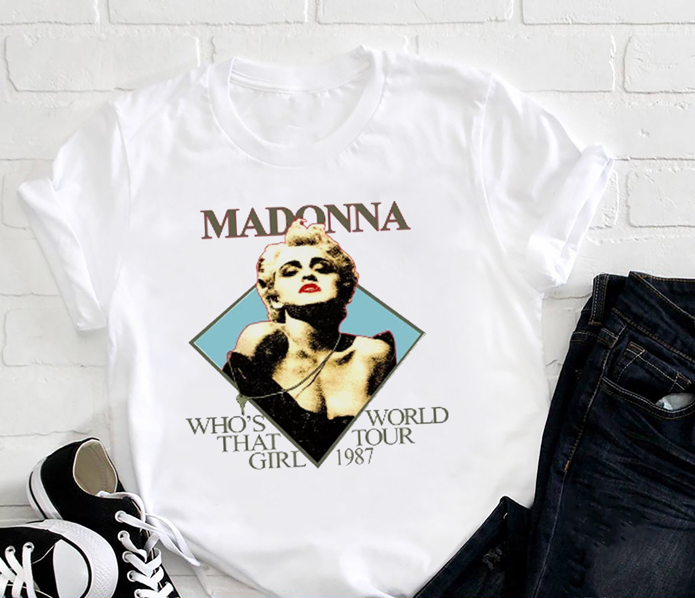 1987 Madonna Whos That Girl World Tour T-Shirt, Fan Shirt, Classic Style Shirt