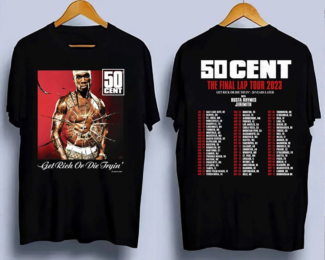 50 Cent Get Rich Or Die Trying T-Shirt, 50 Cent Shirt, 50 Cent Tour Shirt Shirt