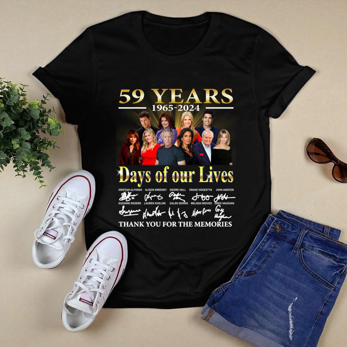 59 Years 1965 2024 Days Of Our Lives Thank You For The Memories Signatures Shirt,Tour 2024 Shirt 