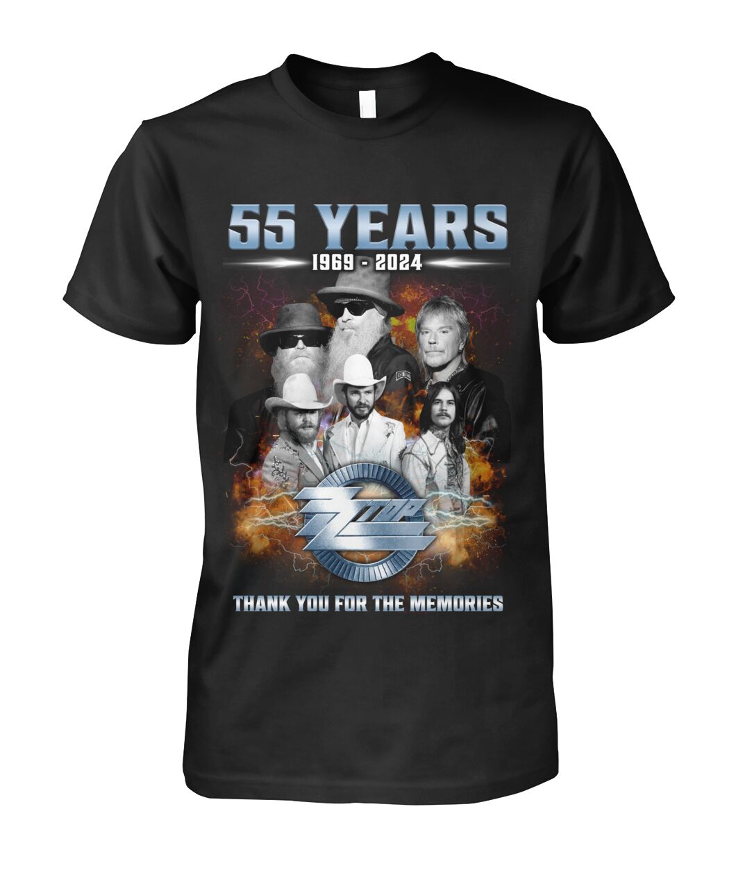 65 Years 1969-2024 Zz Top Shirt, Premium Shirt, Band Shirt, Fan Shirt, Unisex Shirt