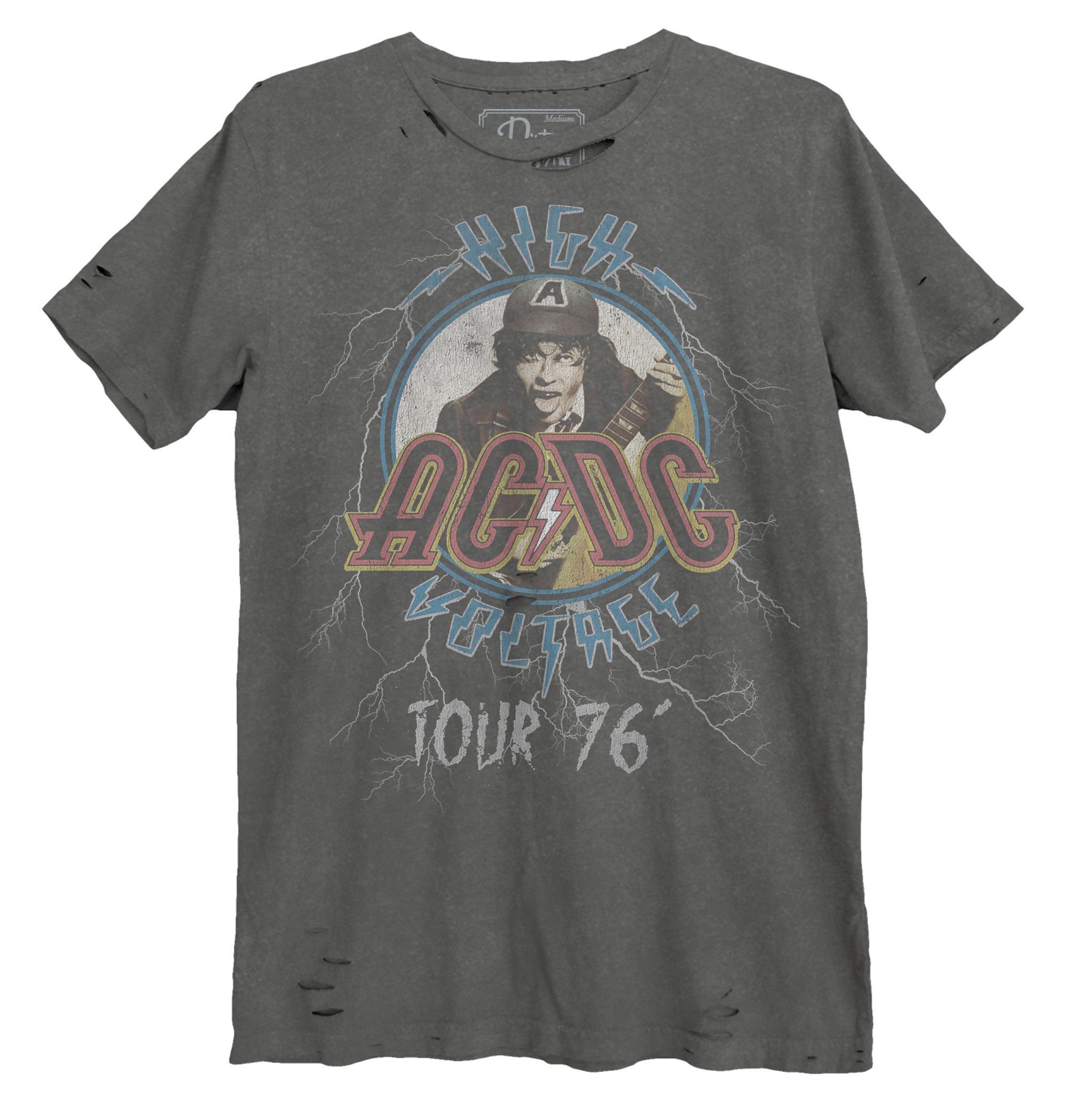 AC DC 76 Vintage Tour Premium Vintage Adult T-Shirt