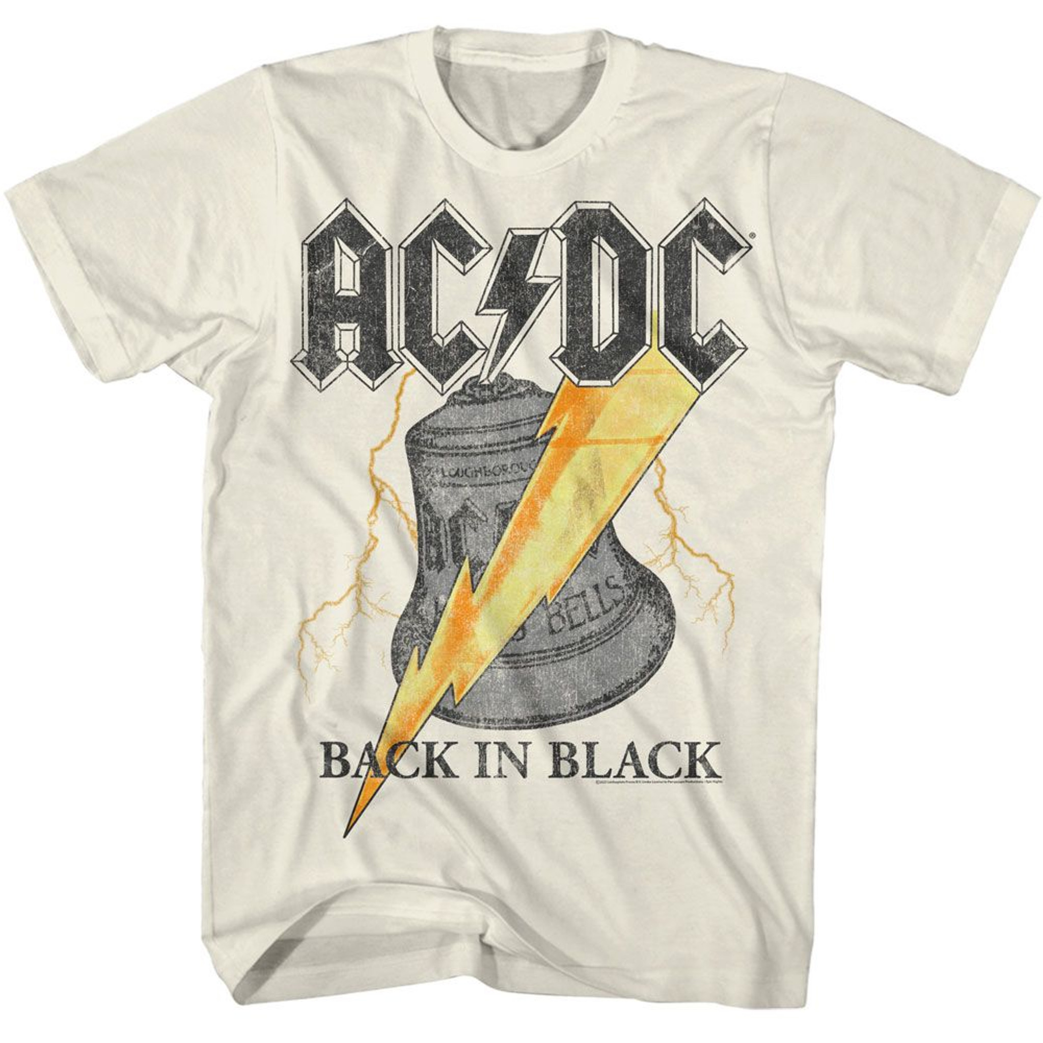AC DC Back In Black Hell Bell Natural T-Shirt