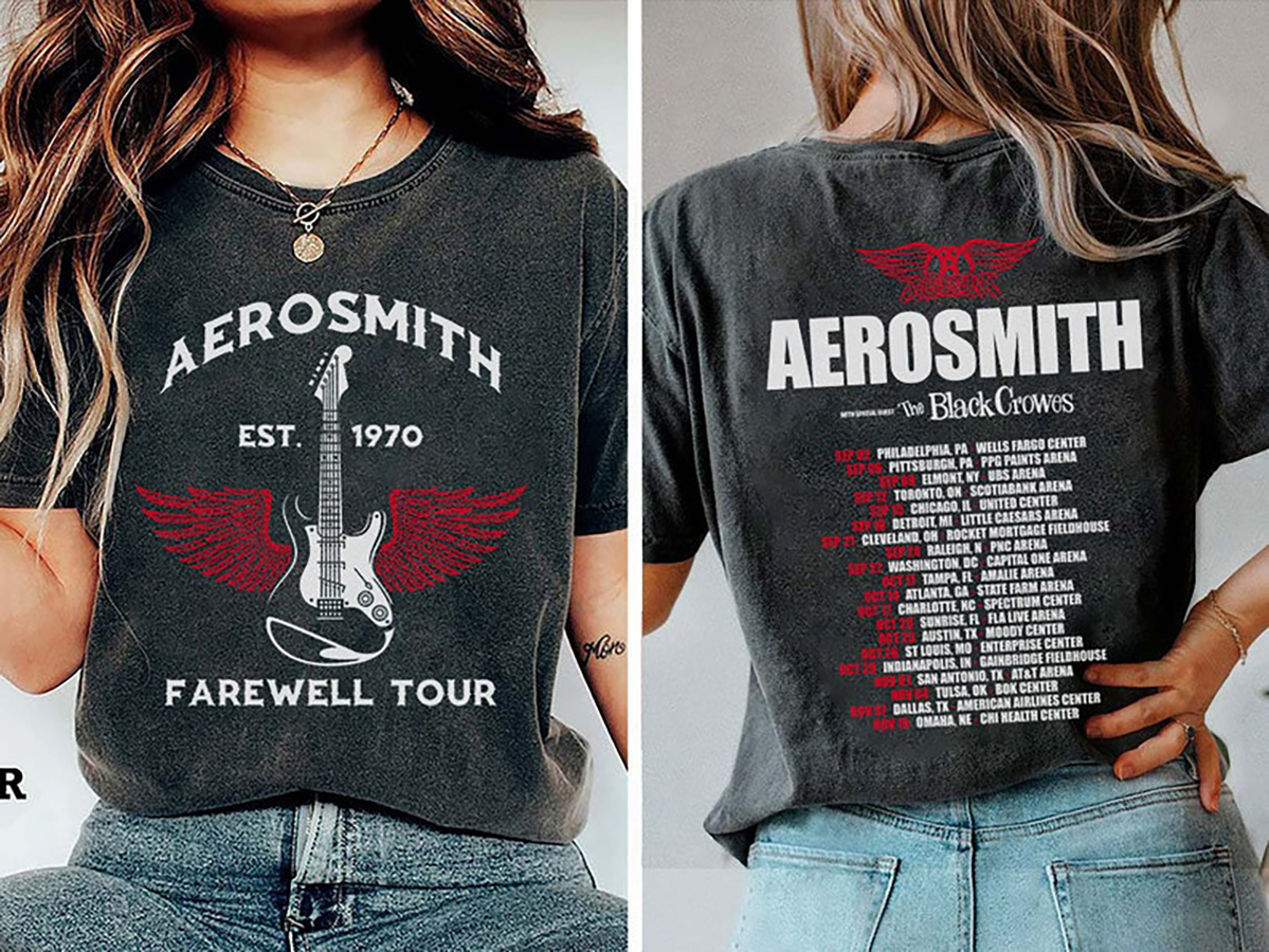 Aerosmith 2023 2024 Peace Out Farewell Tour Band T-Shirt, Aerosmith Band Merch Tee