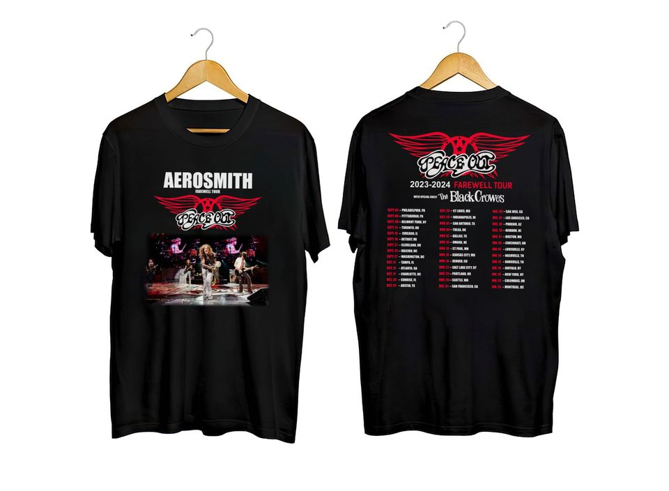 Aerosmith Peace Out Tour 2023 2024 Shirt, Music Band Aerosmith Shirt, Premium Shirt, Tour Shirt