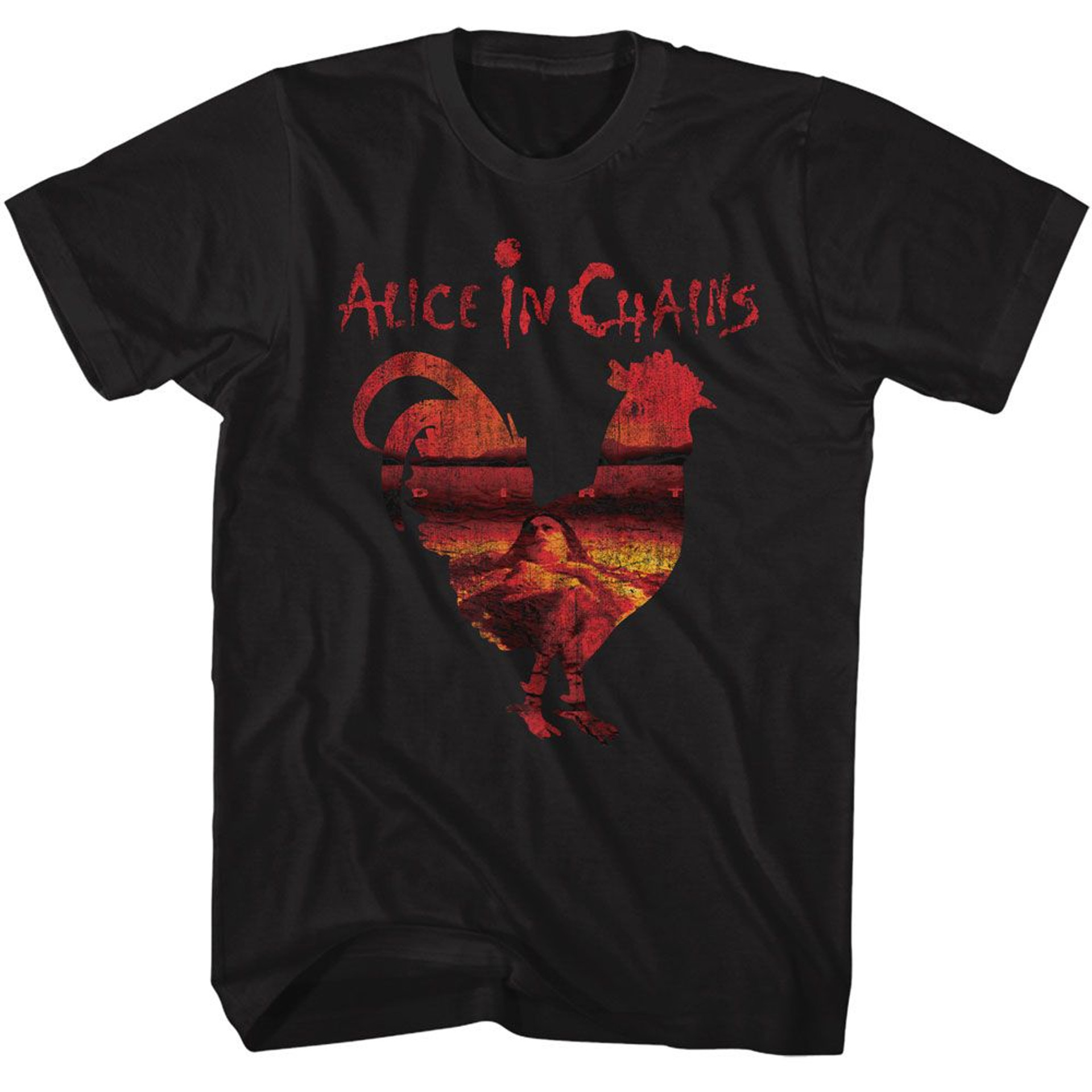 alice in chains dirt album rooster black t shirt 6220 f1jrj