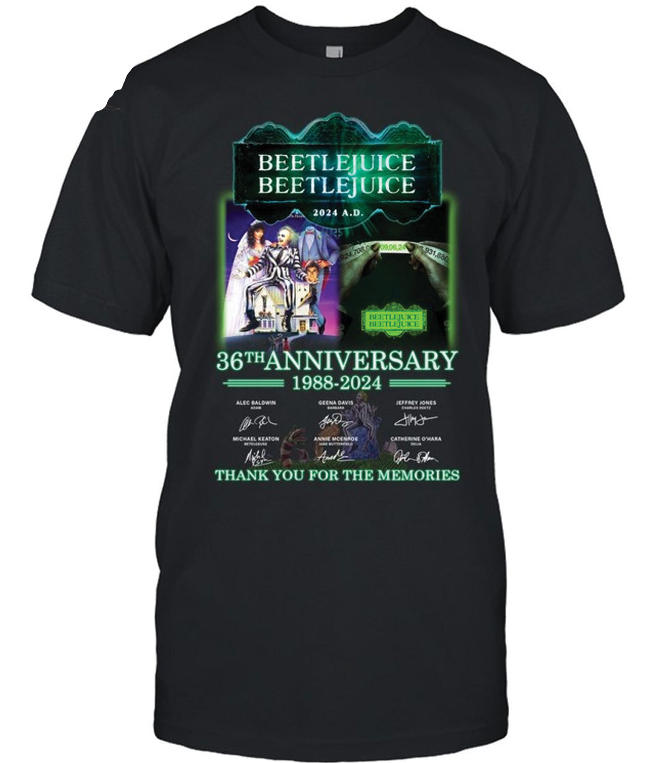New Beetlejuice 36Th Anniversary 1988-2024 Thank You For Shirt