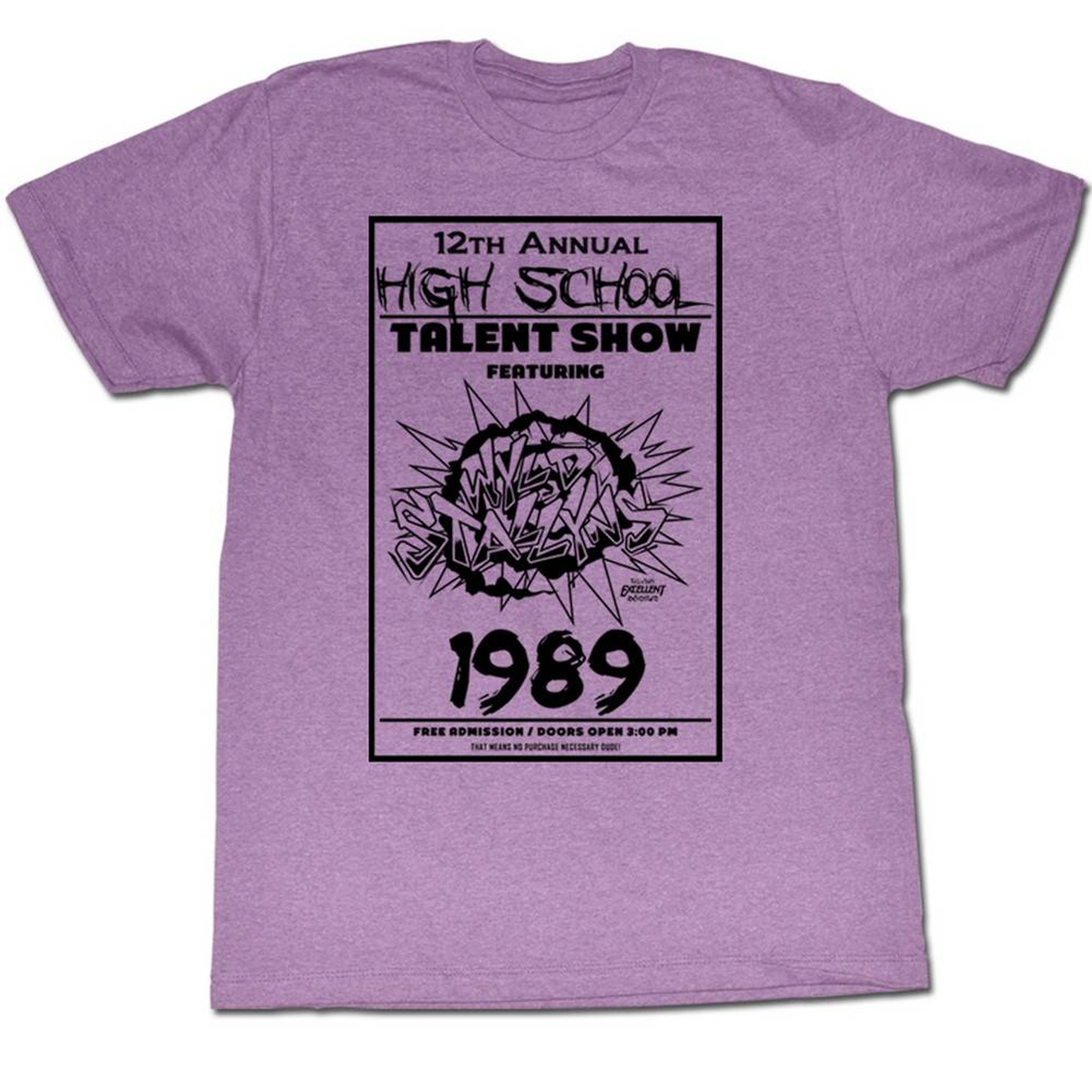 bill and ted the talent show purple heather adult t shirt 3951 cbodo