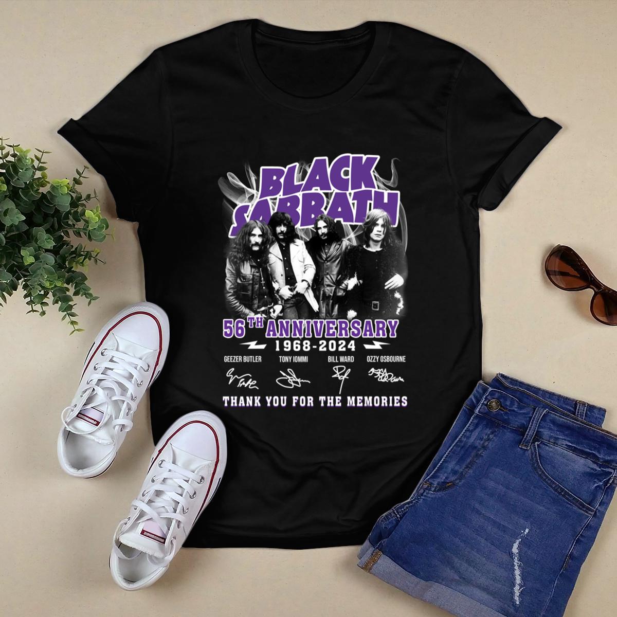 Black Sabbath 56Th Anniversary 1968 2024 Thank You For The Memories Shirt,Tour 2024 Shirt 