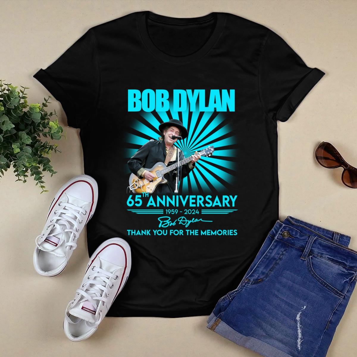 Bob Dylan 65Th Anniversary 1959 2024 Thank You For The Memories Shirt,Tour 2024 Shirt 