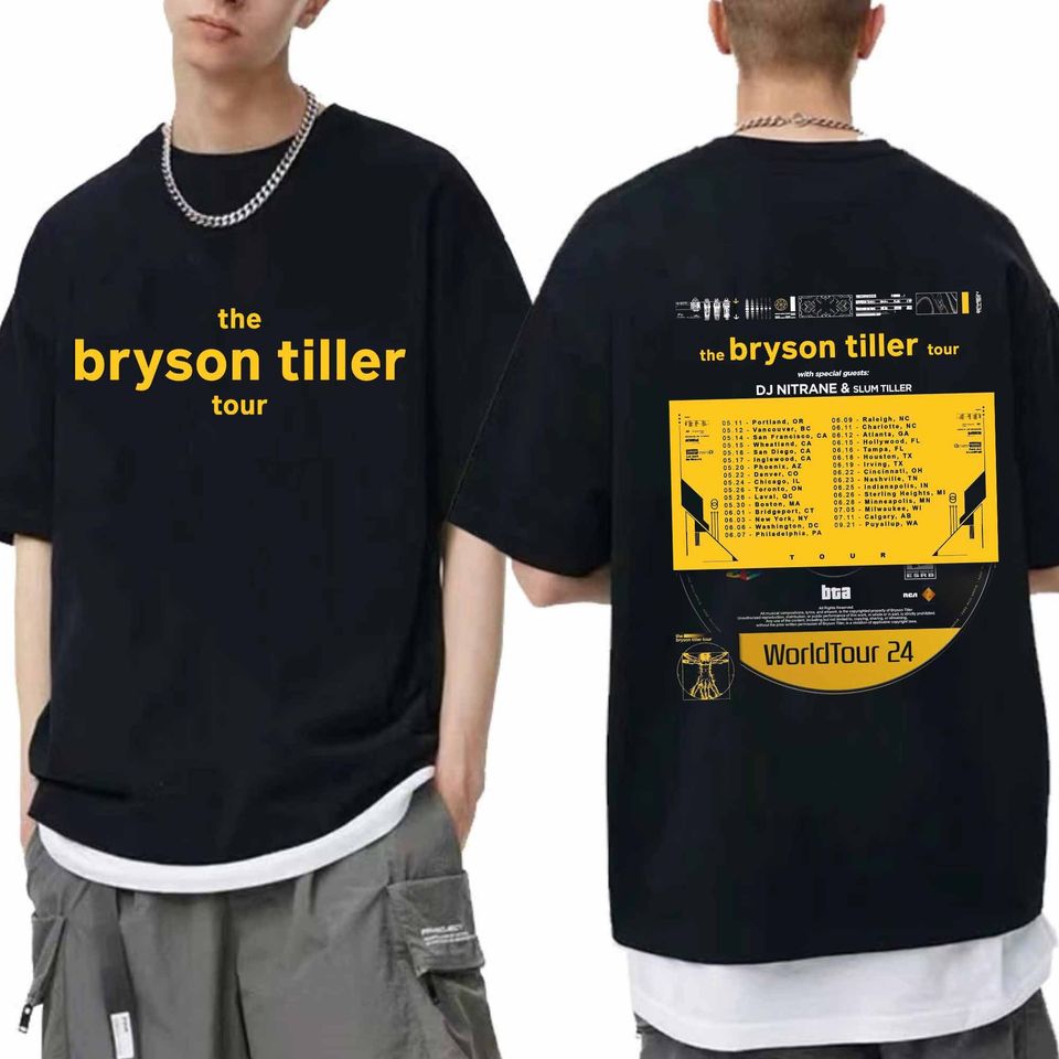 Bryson Tiller 2024 Tour Double Sided Shirt