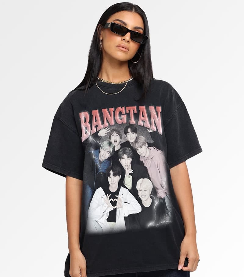 Bts Bangtan, Black, Shirt, Kpop Shirt, Classic Style Shirt