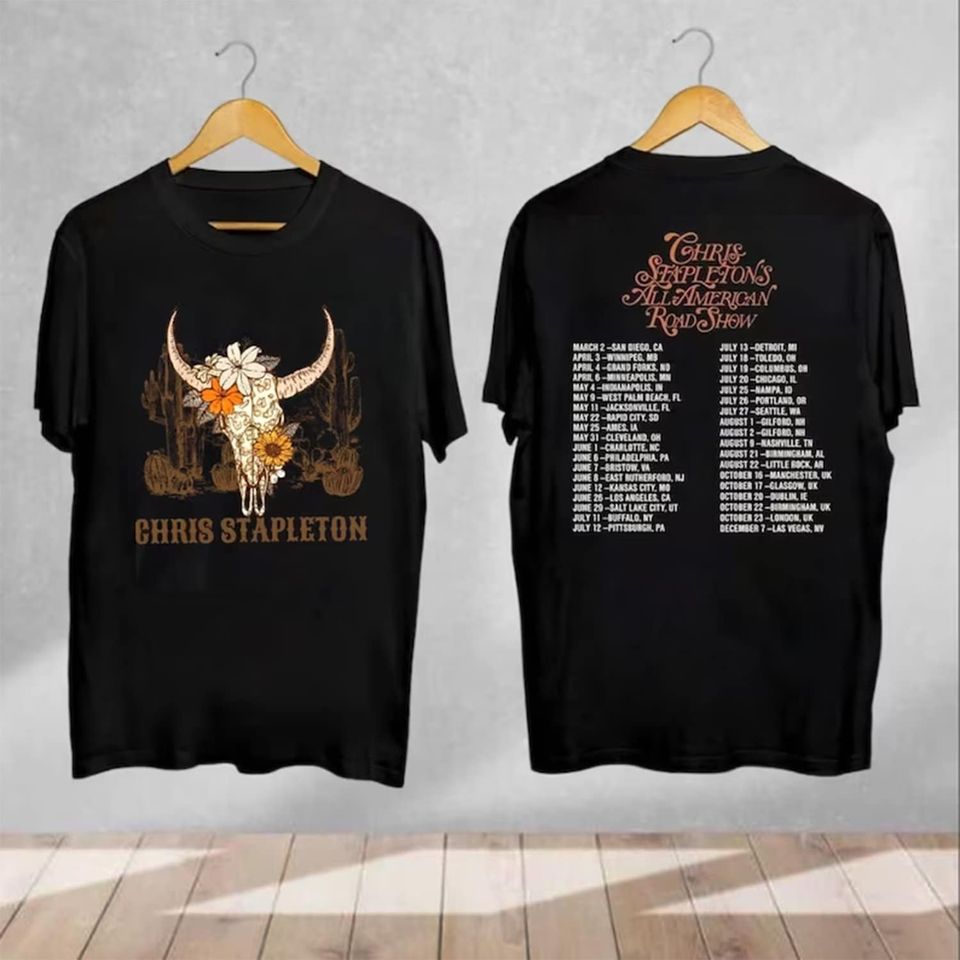 Chris Stapleton 2024 Tour Merch, All American Road Show Shirt