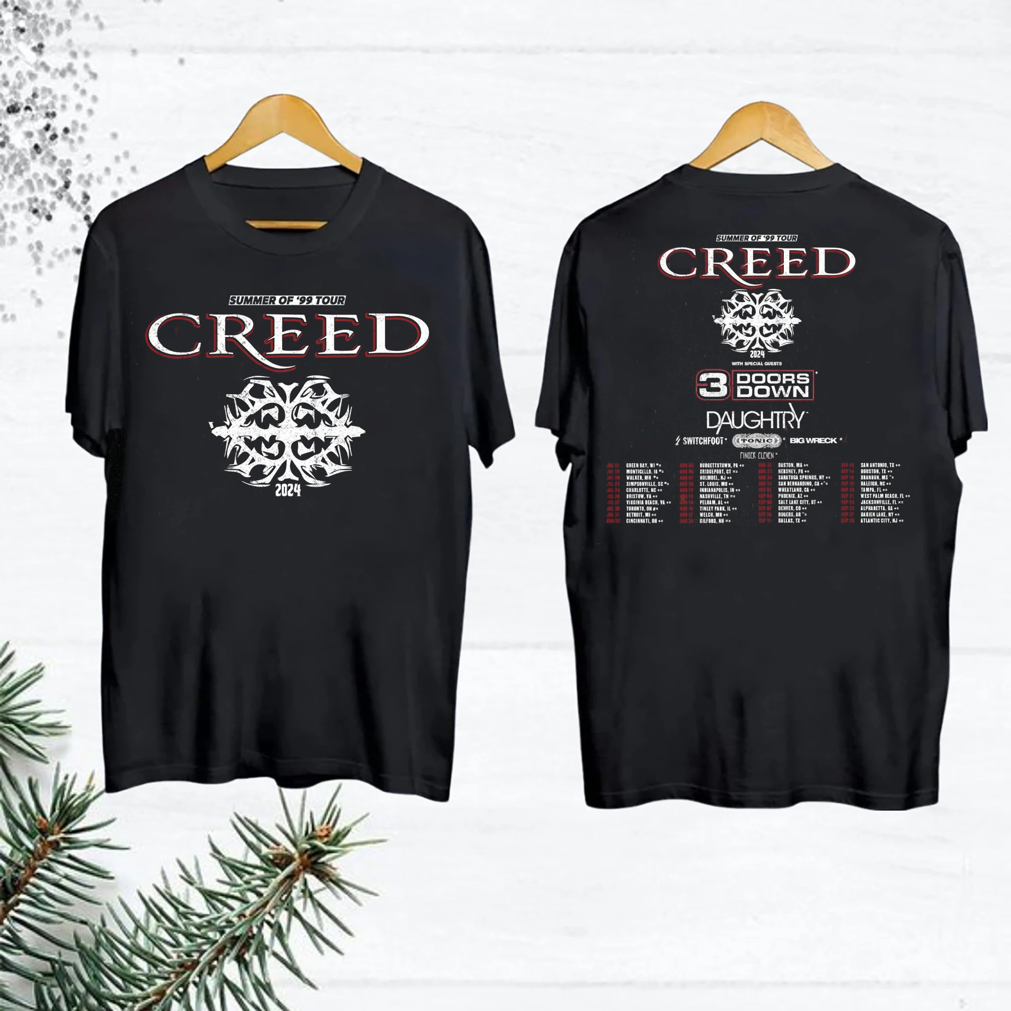 New Creed Band 2024 Tour Summer Of ?99 Shirt