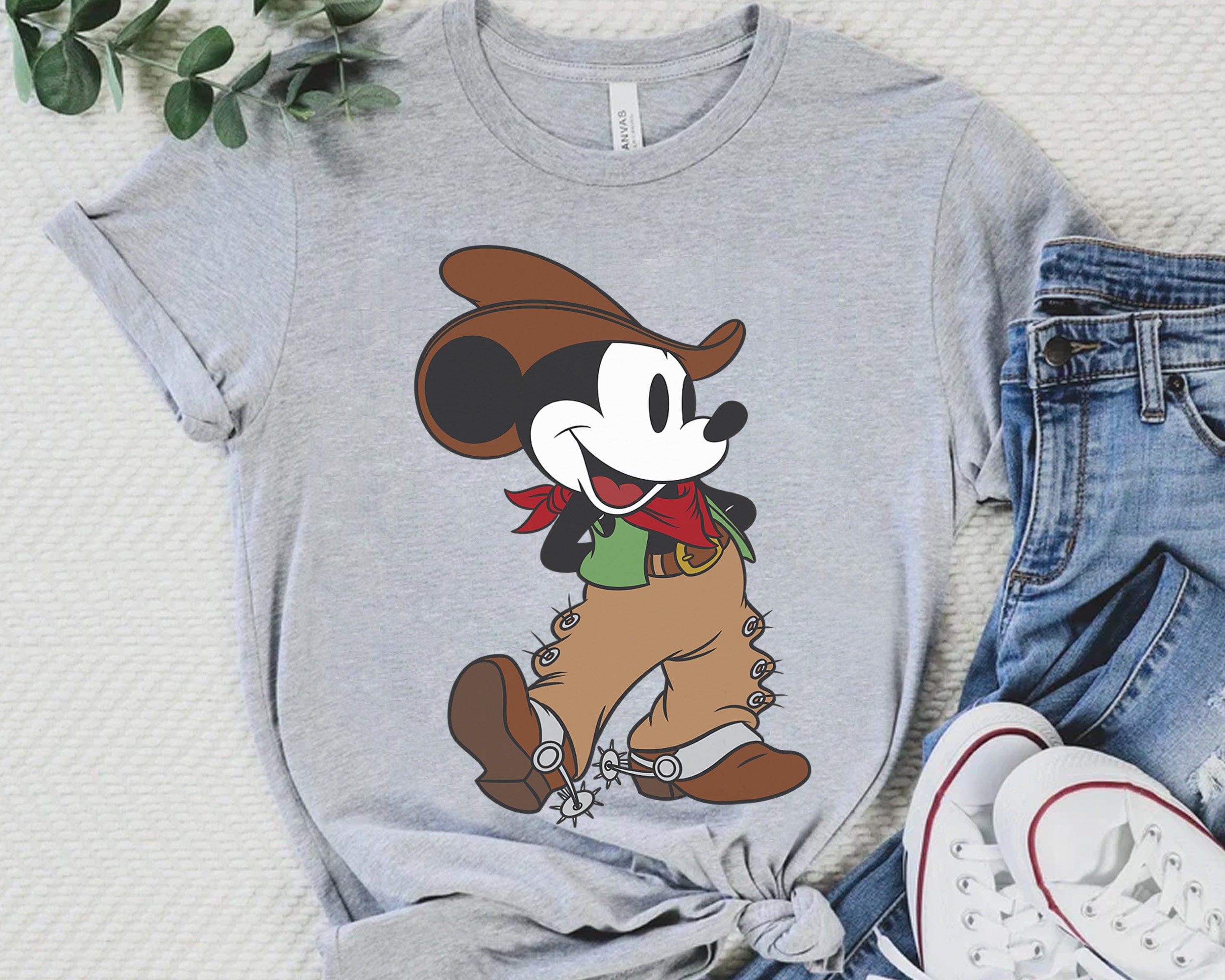 Cute Disney Mickey Mouse Cowboy Outfit Pose Shirt, Mickey Tee, Disney Shirt