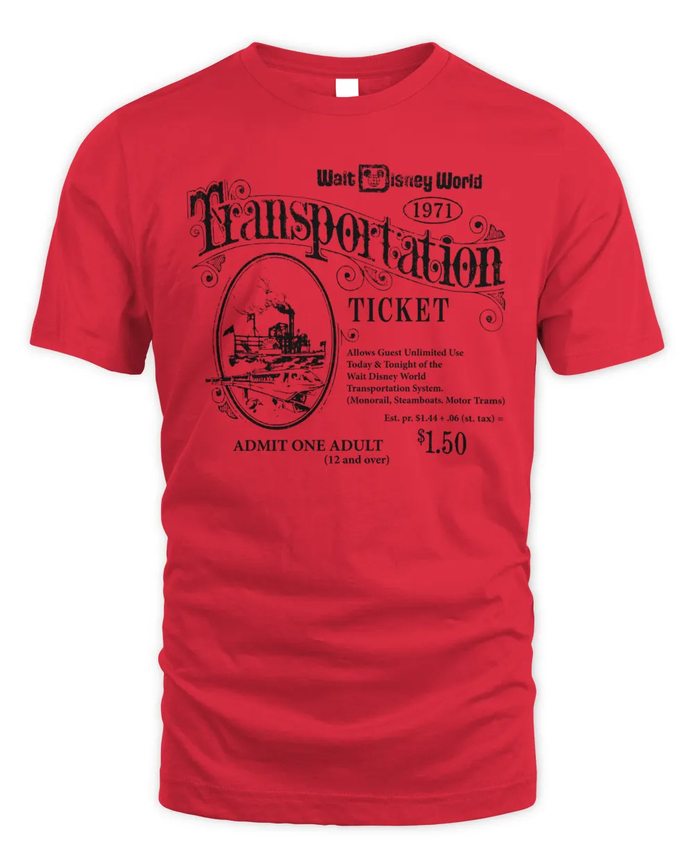 D23 Merchandise Walt Disney World Transportation Ticket Shirt