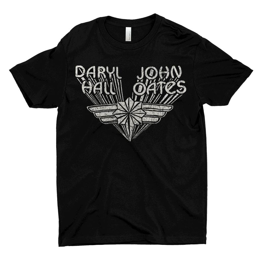 Daryl Hall and John Oates T-Shirt,White Wings Logo Distressed Shirt