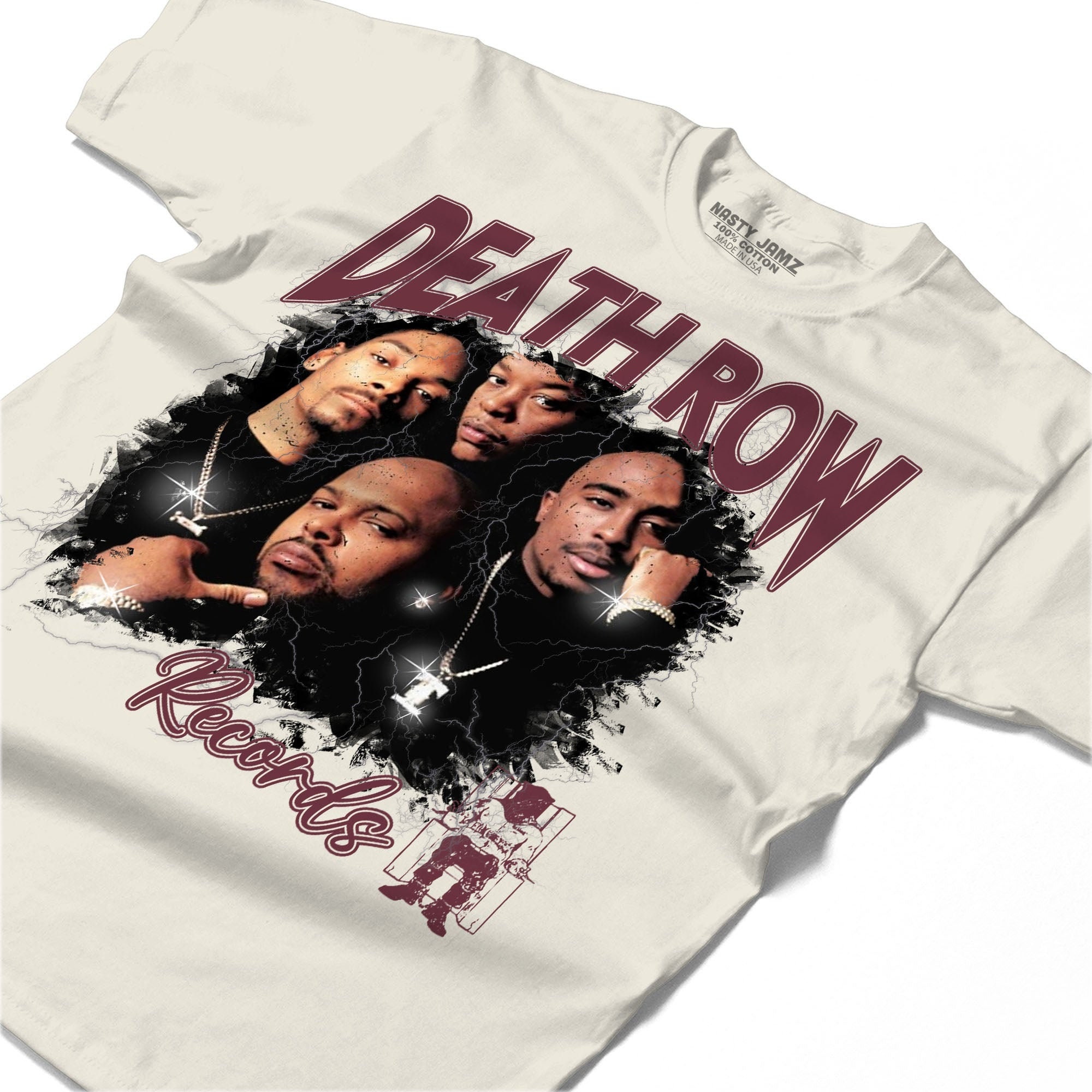 Death Row Records Shirt, Match Jordan 5 Burgundy In Natural Shirt