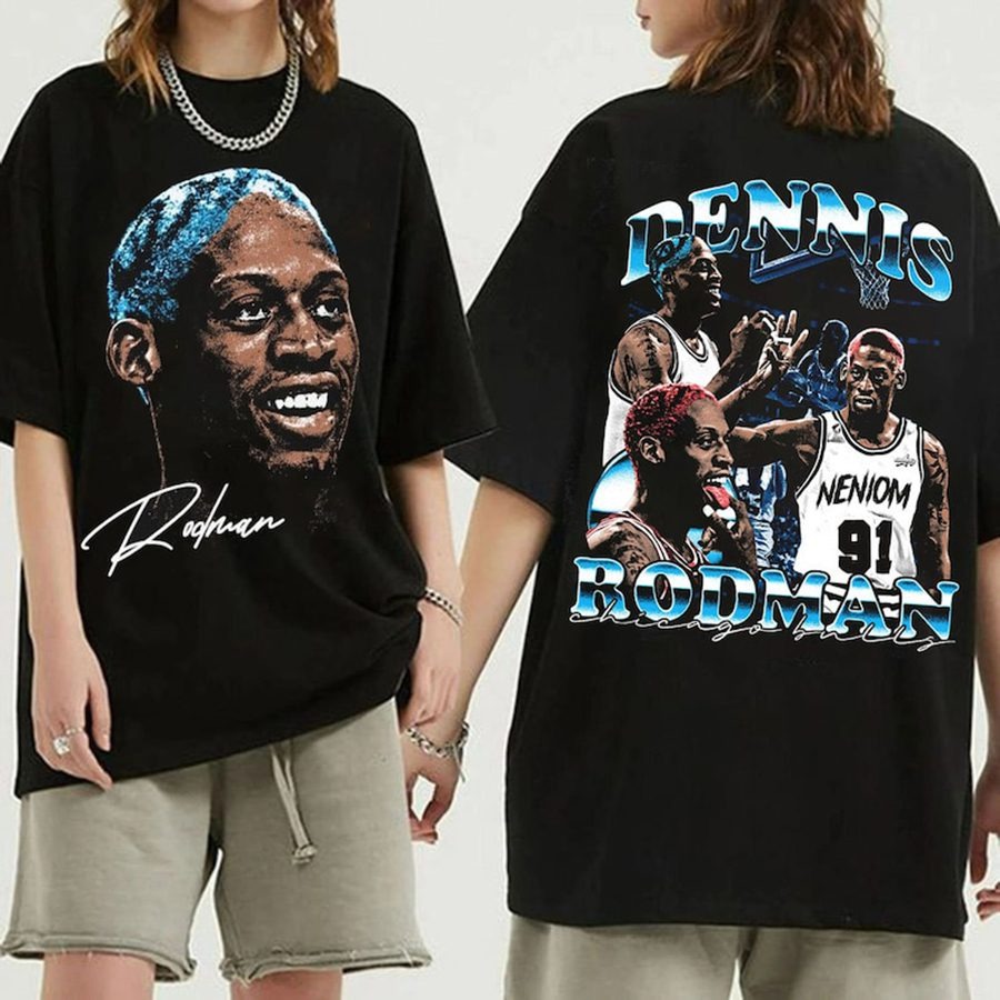 Dennis Rodman Legendary Bulls Vintage Nba T-Shirt 2 Sides, Dennis Rodman T Shirt