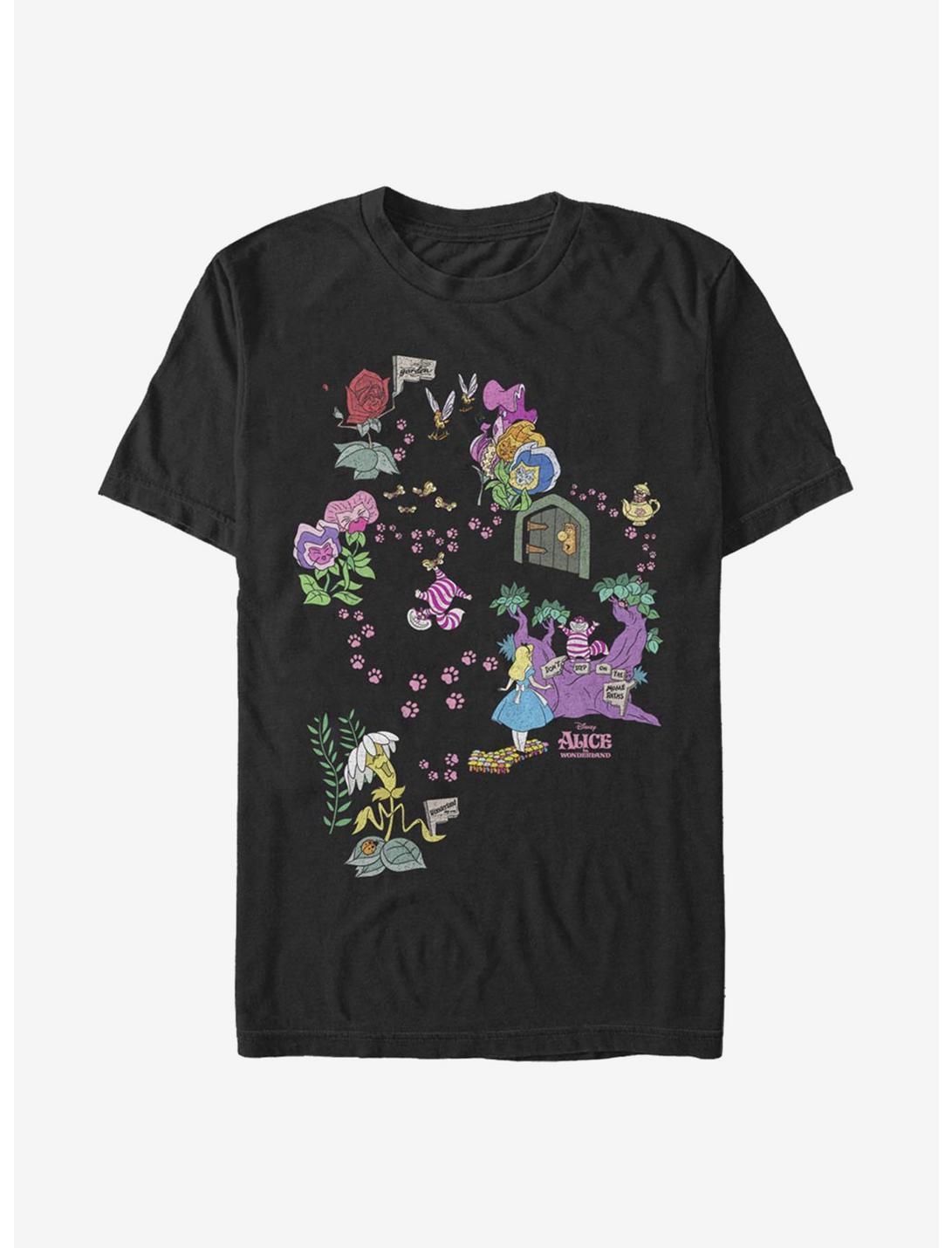 Disney Alice In Wonderland Cheshire Map T-Shirt, Disney Shirt, Premium Shirt
